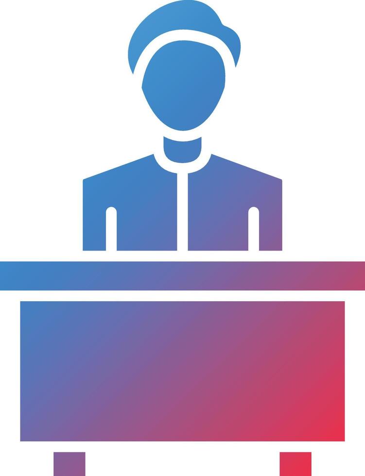 Vector Design Reception Desk Icon Style