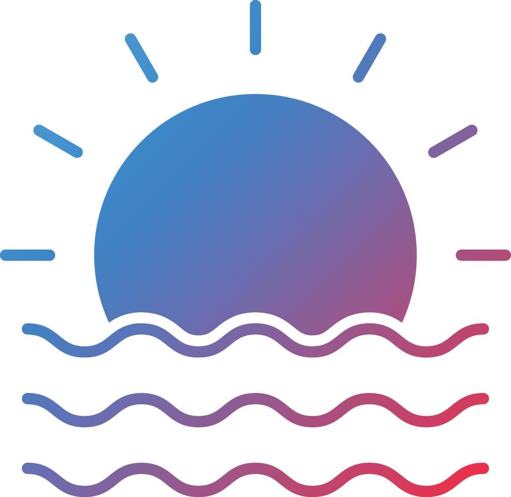 Vector Design Sunset Icon Style