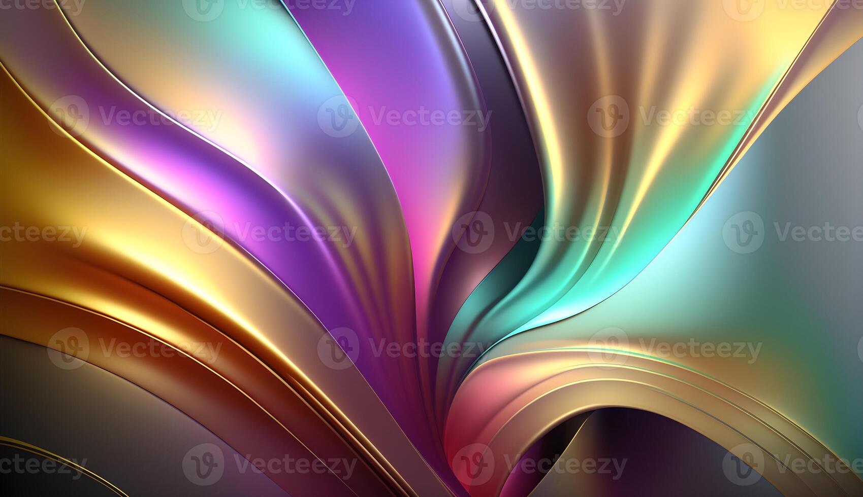 3D abstract seamless swirly background, 3d iridescent gradient background, multicoloured background design for banners and posters. Pro Photo