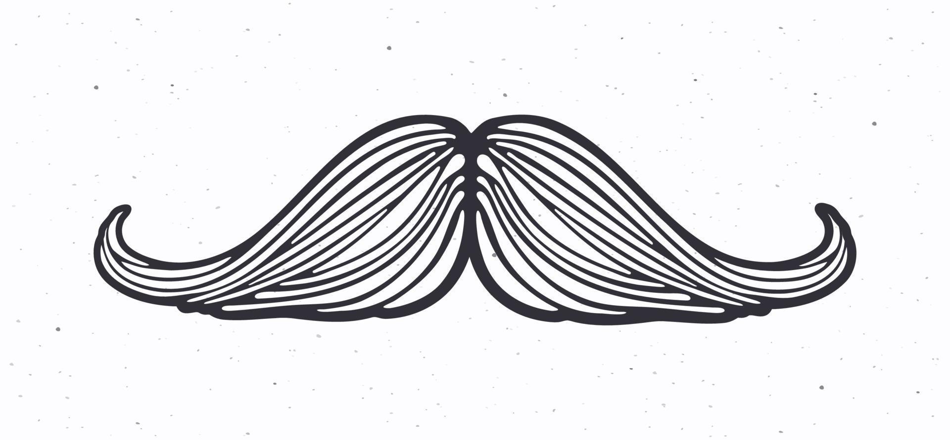 Hand drawn doodle of hipsters mustache vector