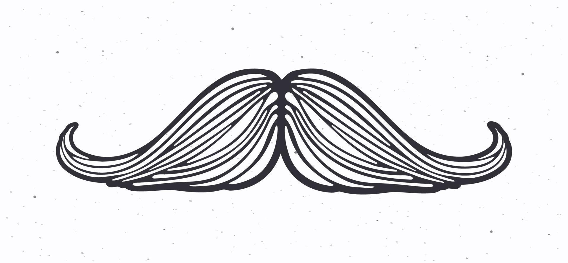 mano dibujado garabatear de los hipsters Bigote vector