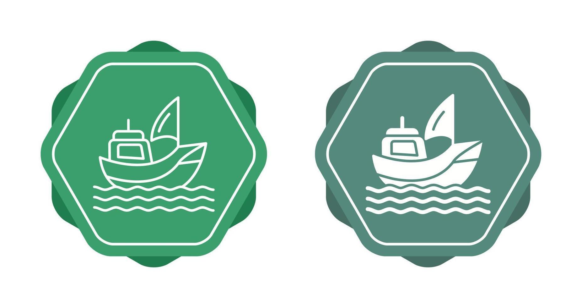 icono de vector de barco