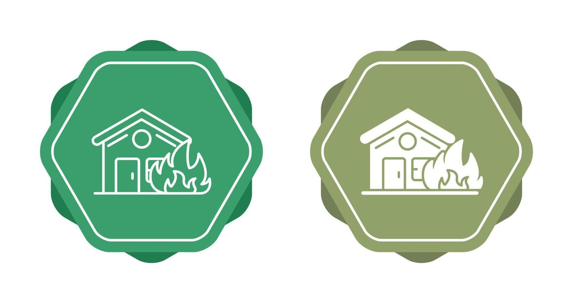 House On Fire Vector Icon