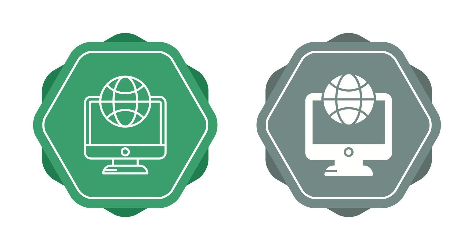 Lcd Globe Vector Icon