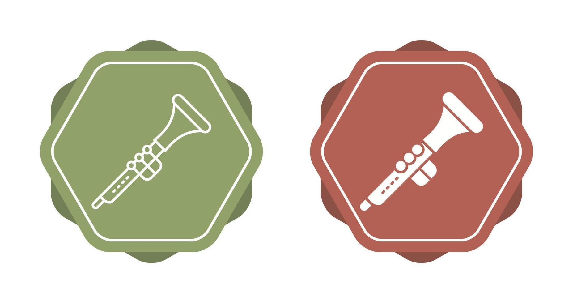 icono de vector de clarinete