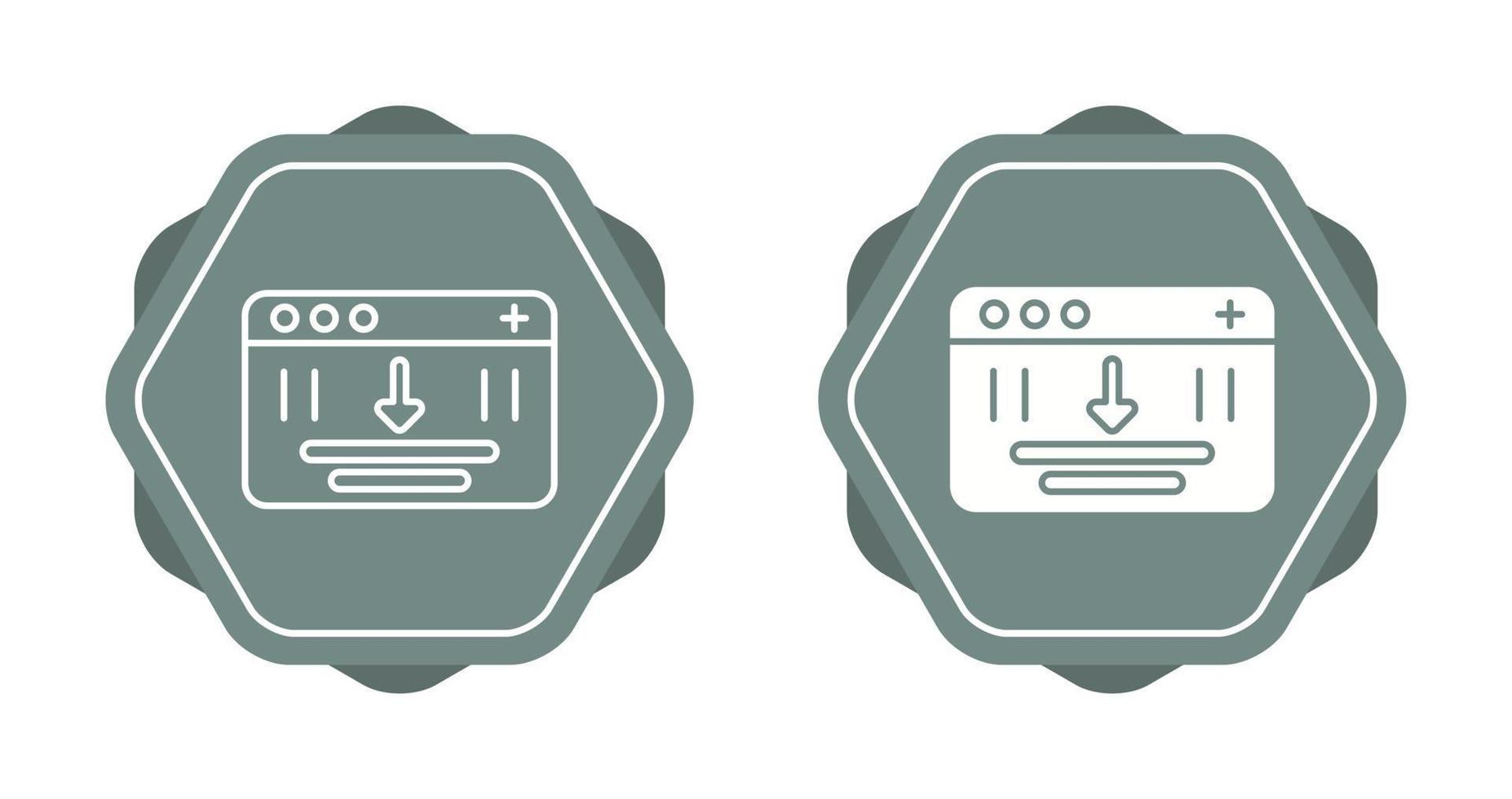 Browser Downloading Vector Icon