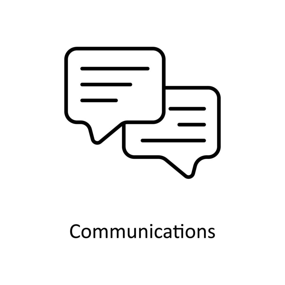 communications Vector  outline Icons. Simple stock illustration stock