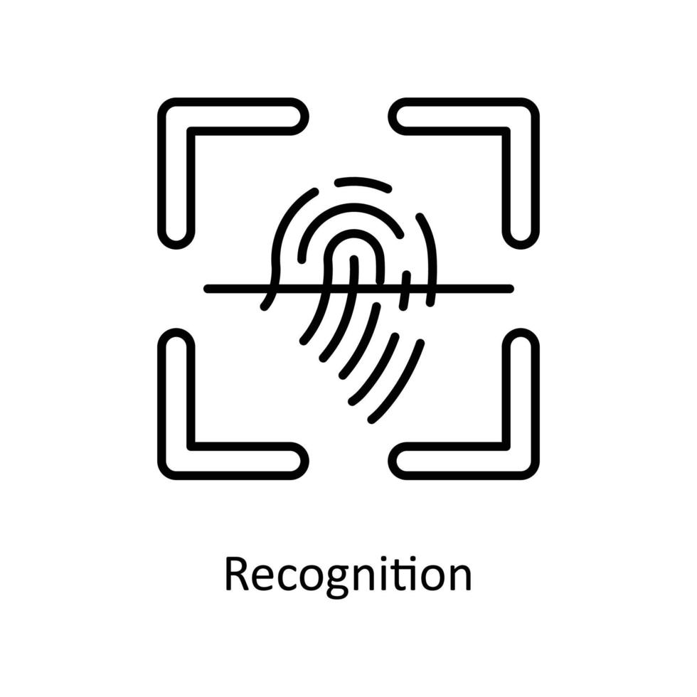 reconocimiento vector contorno iconos sencillo valores ilustración valores