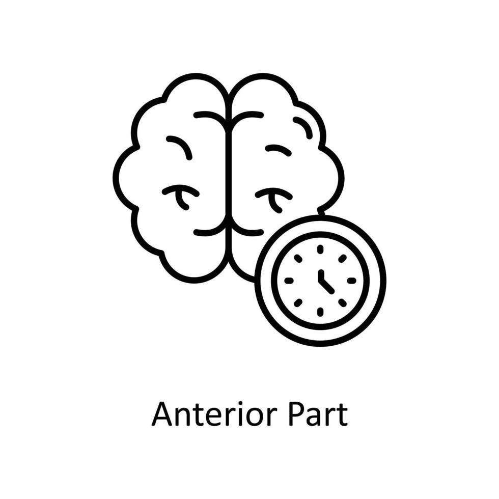 anterior part Vector  outline Icons. Simple stock illustration stock