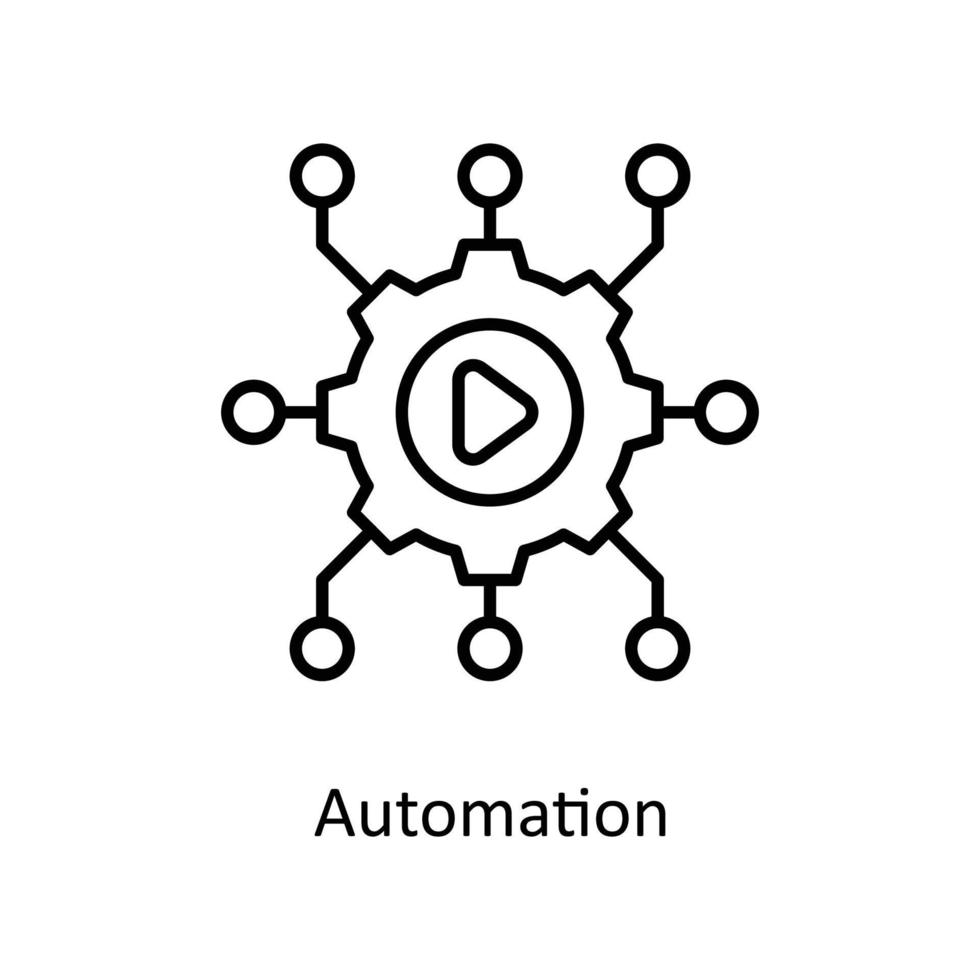 automation Vector outline Icons. Simple stock illustration stock ...