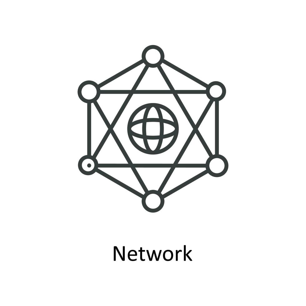 network Vector  outline Icons. Simple stock illustration stock