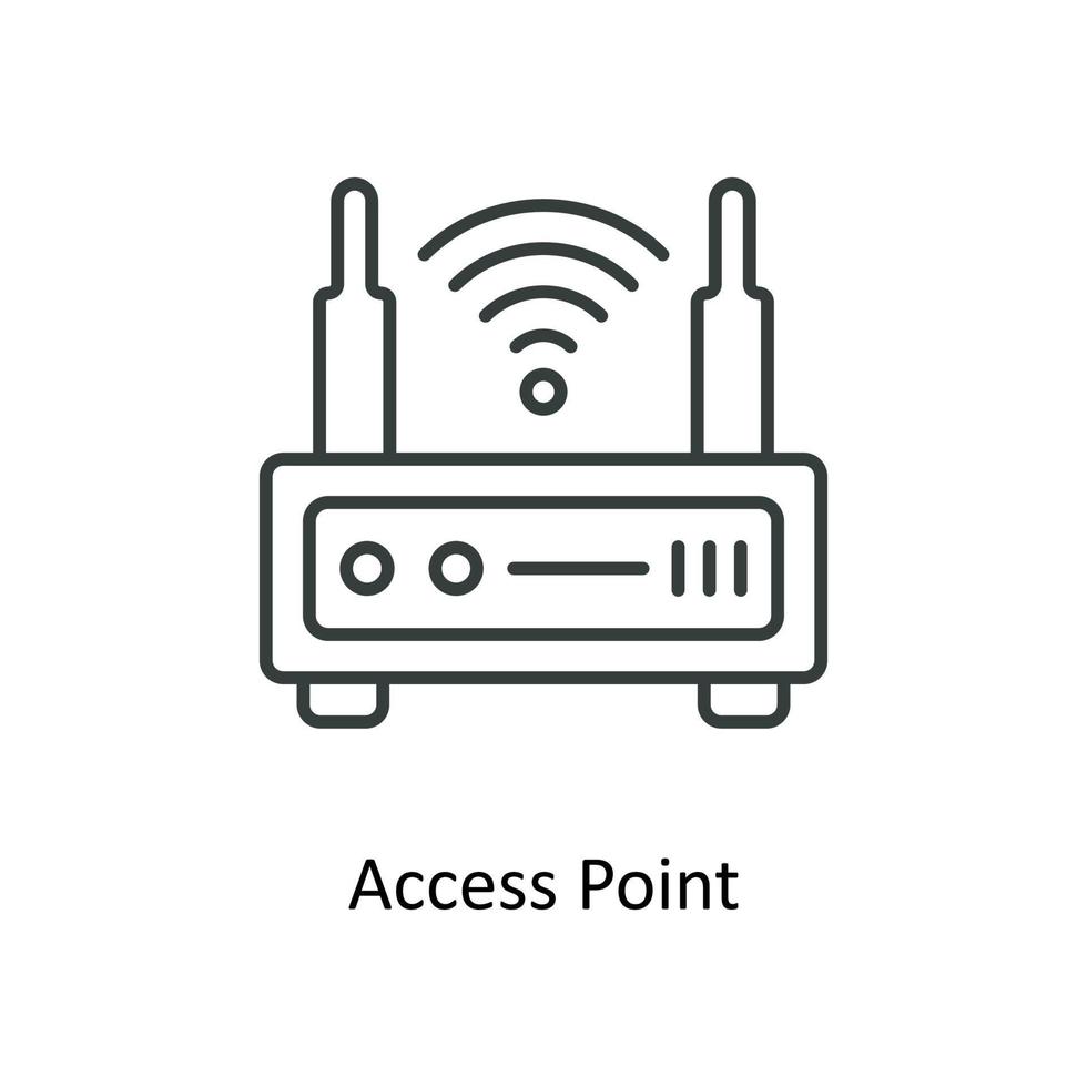 access point Vector  outline Icons. Simple stock illustration stock