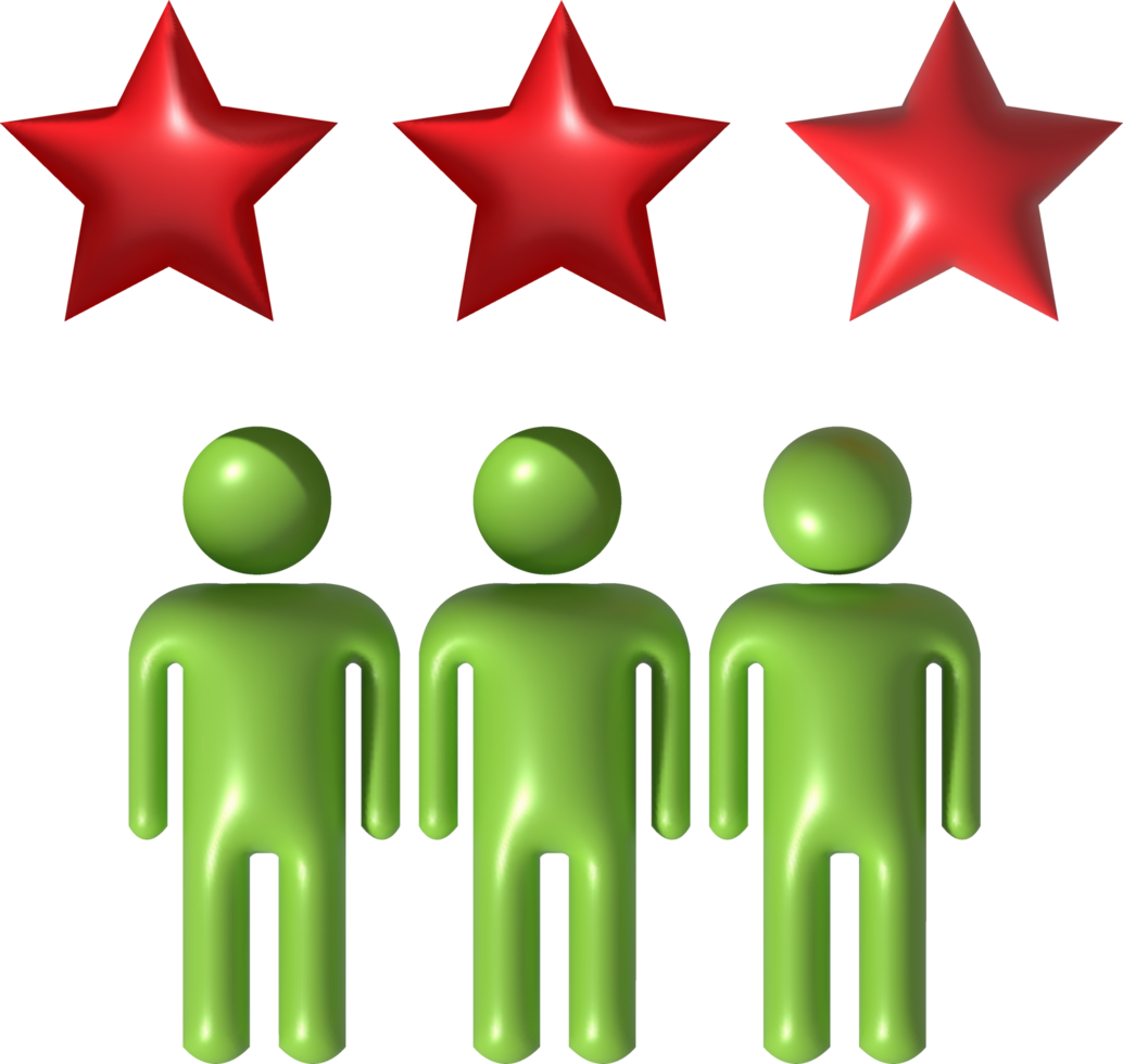 review 3d rating stars for best excellent services rating for satisfaction. Review for quality customer rating feedback. png