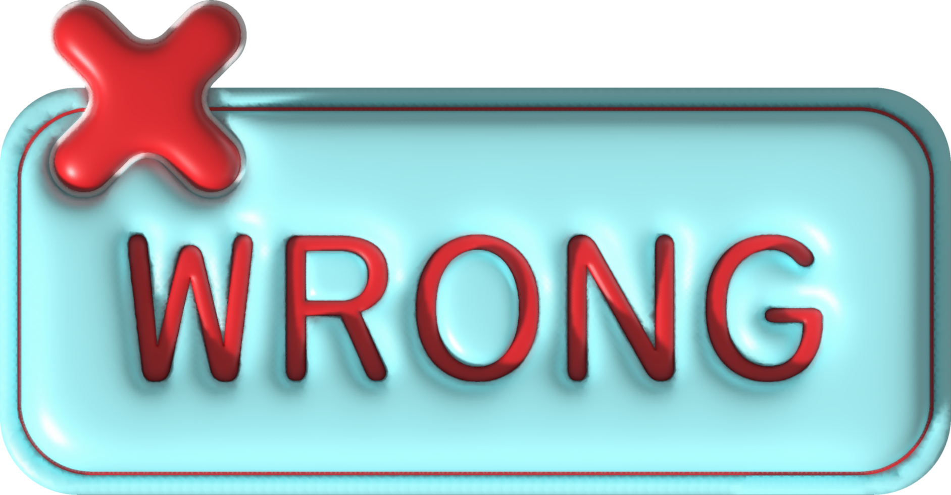 cross check mark icon button and no or wrong symbol on reject cancel sign button . rendering 3D. png