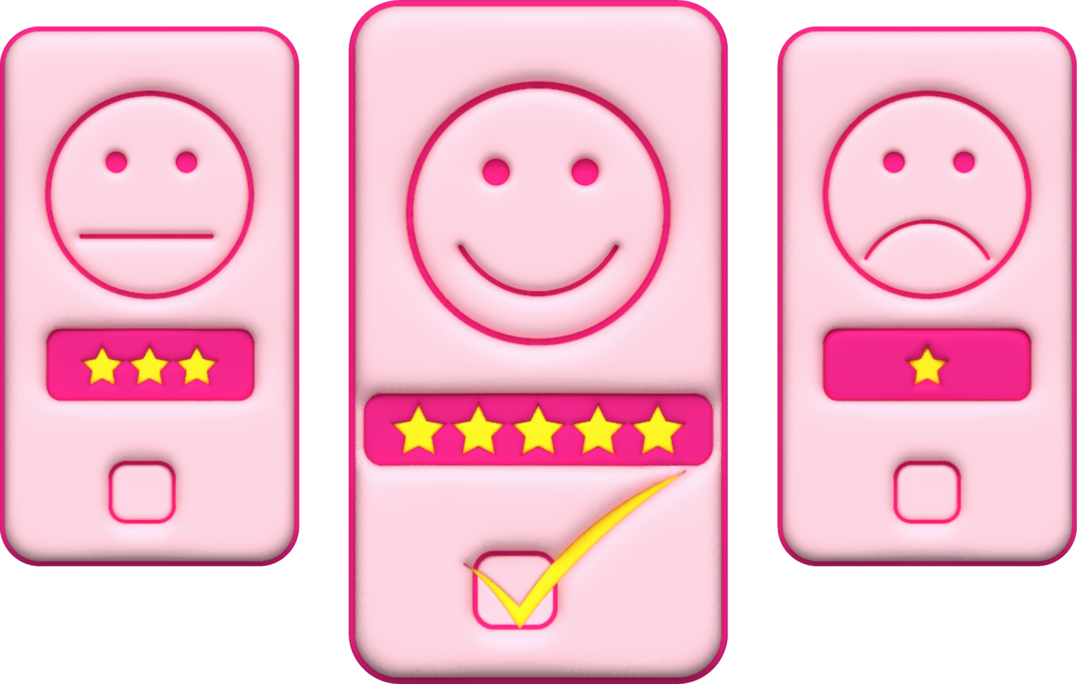 review 3d rating stars for best excellent services rating for satisfaction. Review for quality customer rating feedback. png