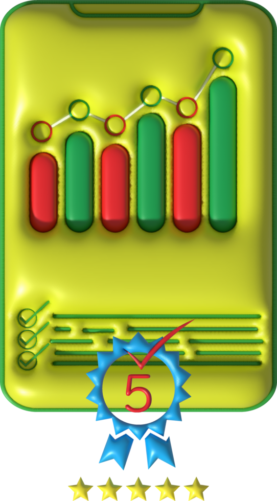 Reveja Avaliação 3d estrelas para a melhor serviço Avaliação para dados satisfação representado graficamente, mapeado png