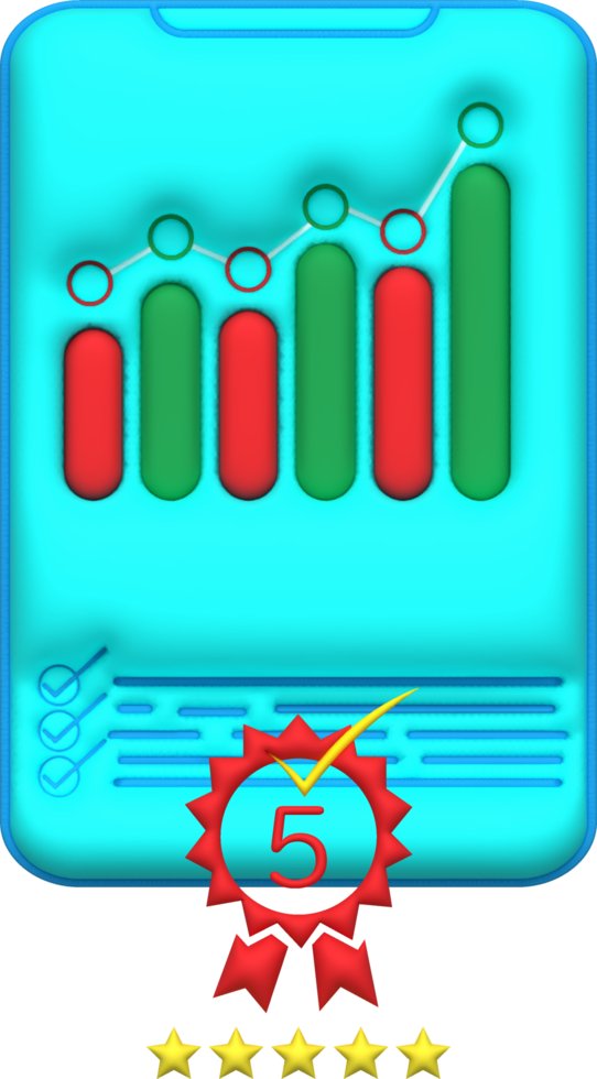 Reveja Avaliação 3d estrelas para a melhor serviço Avaliação para dados satisfação representado graficamente, mapeado png