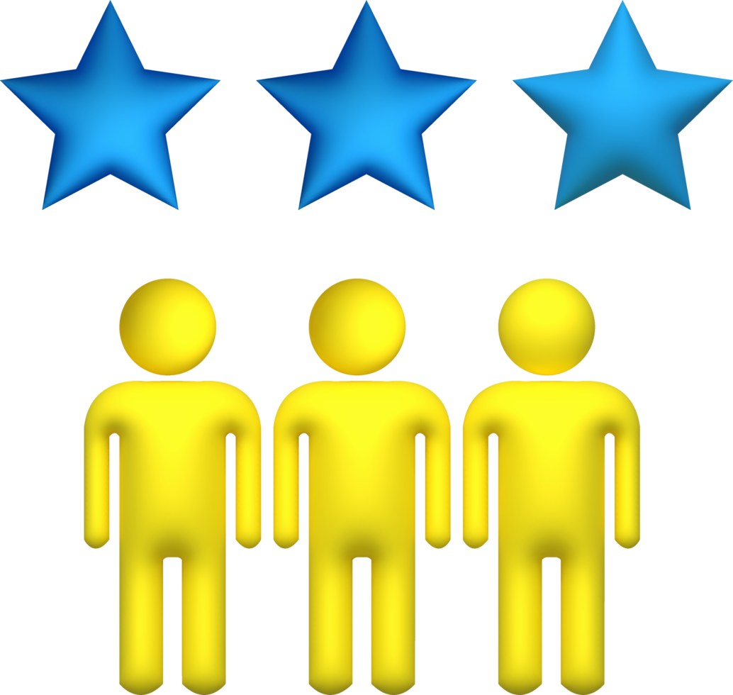 review 3d rating stars for best excellent services rating for satisfaction. Review for quality customer rating feedback. png