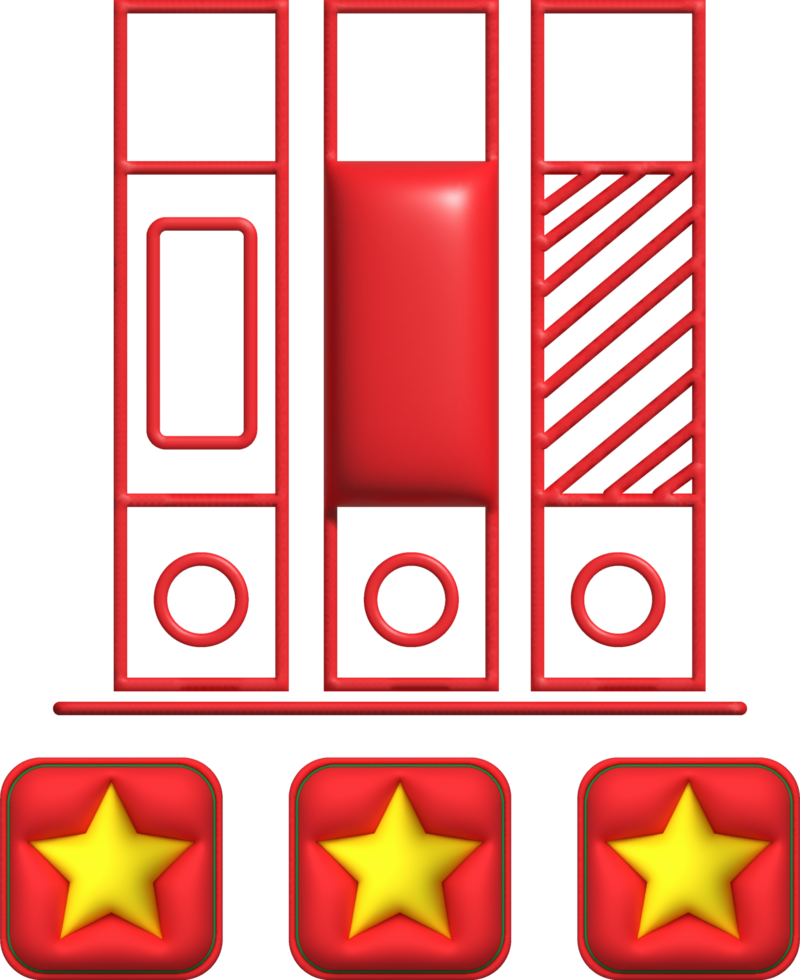 review 3D stars for the best service rating for satisfaction in information displayed as files or storage folders. png