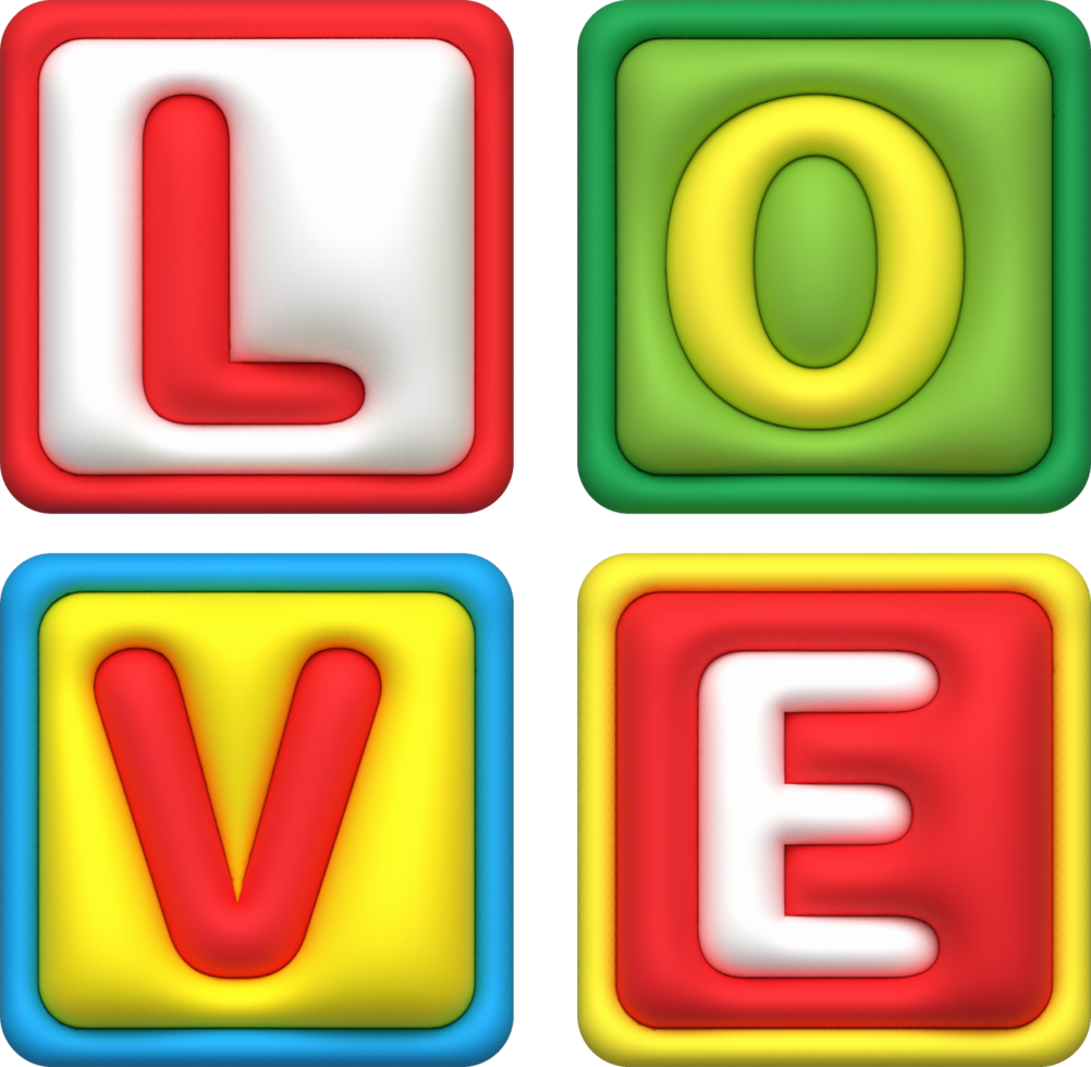 Valentine concept love heart for graphic decorate. 3d render illustation png