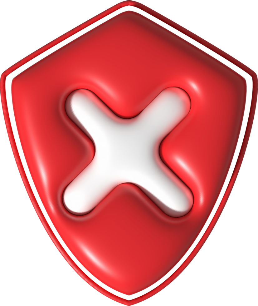 cross check mark icon button and no or wrong symbol on reject cancel sign button . rendering 3D. png