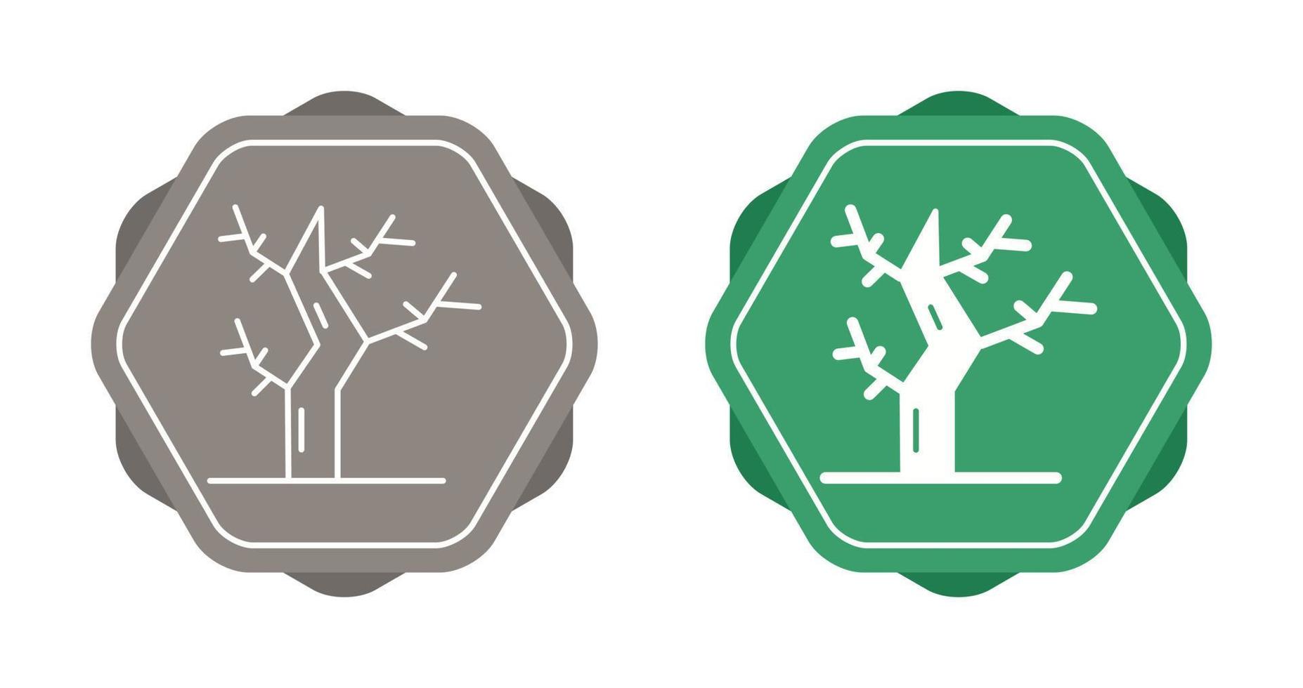 icono de vector de árbol seco