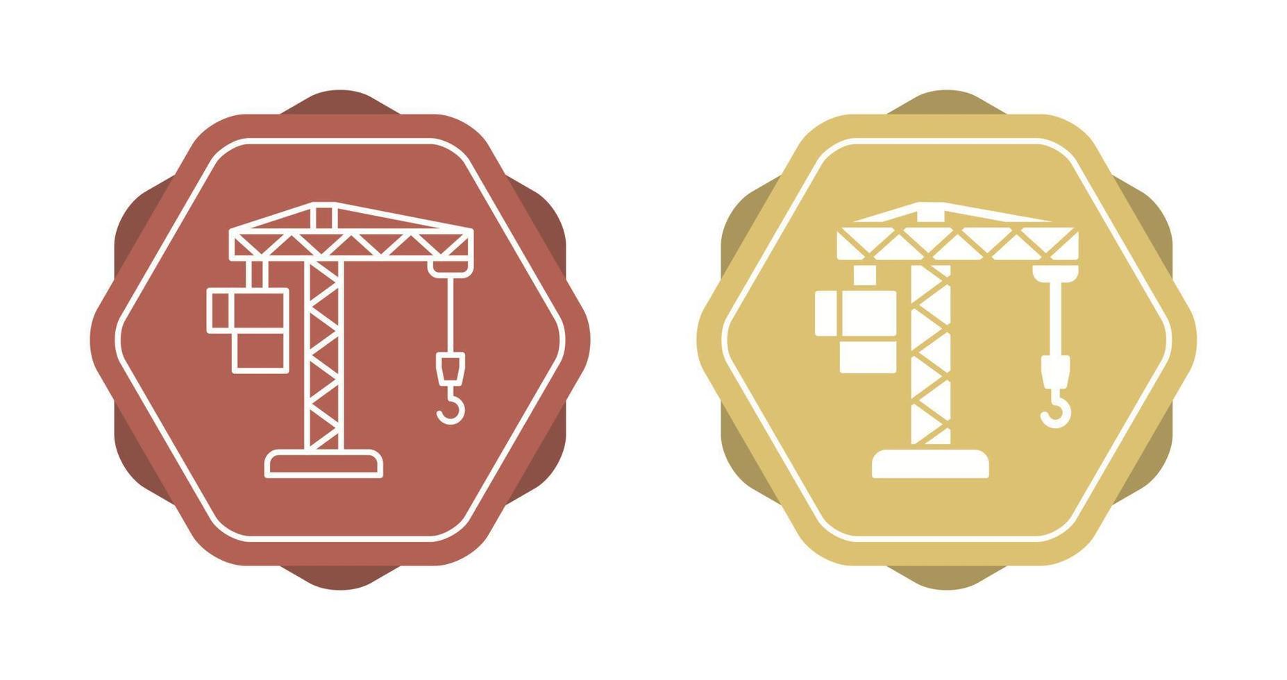 Crane Lifting Vector Icon