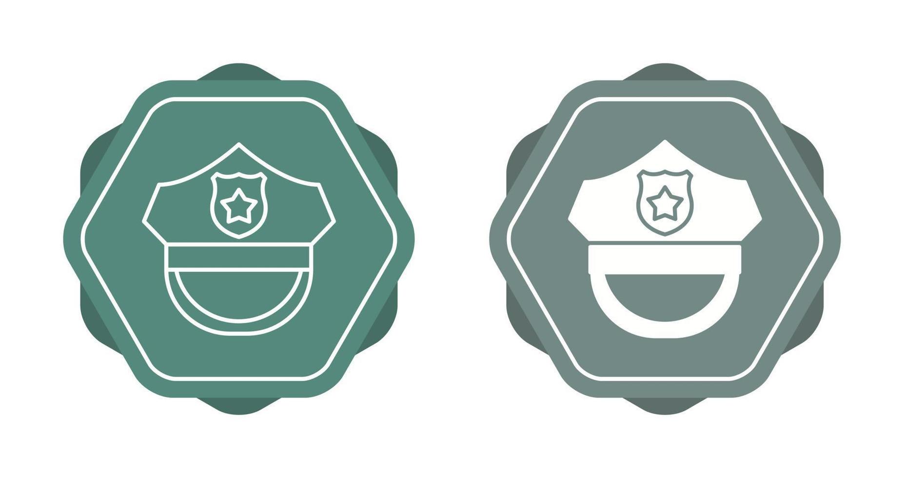 icono de vector de sombrero de policía