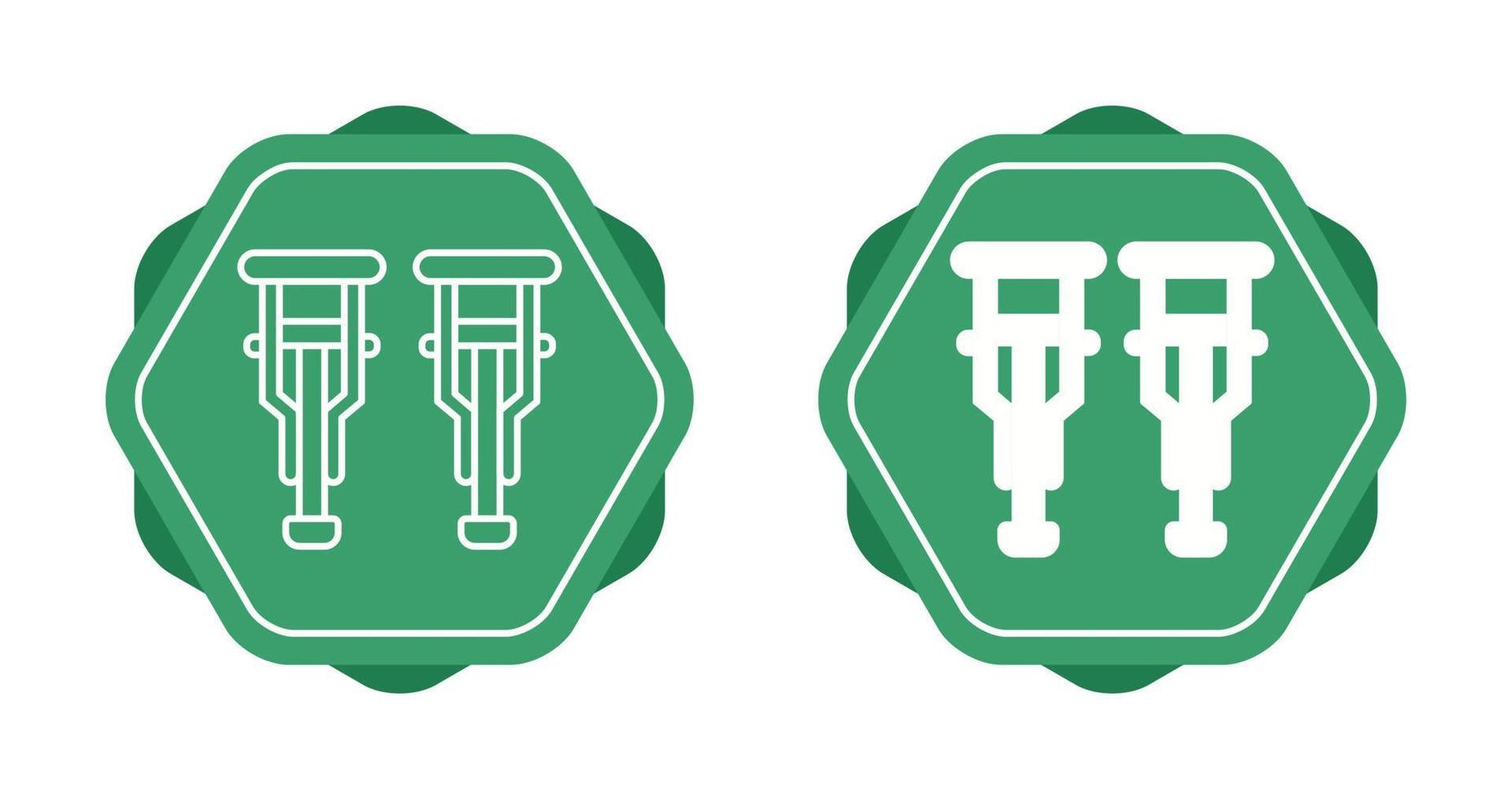 Crutches Vector Icon