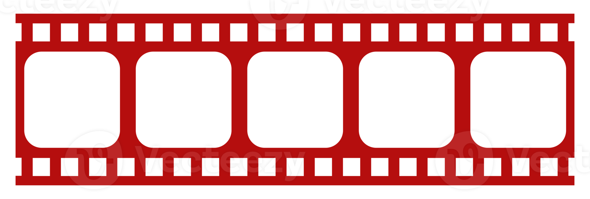 silhouet van de filmstrip voor kunst illustratie, film poster, appjes, website, pictogram of grafisch ontwerp element. formaat PNG