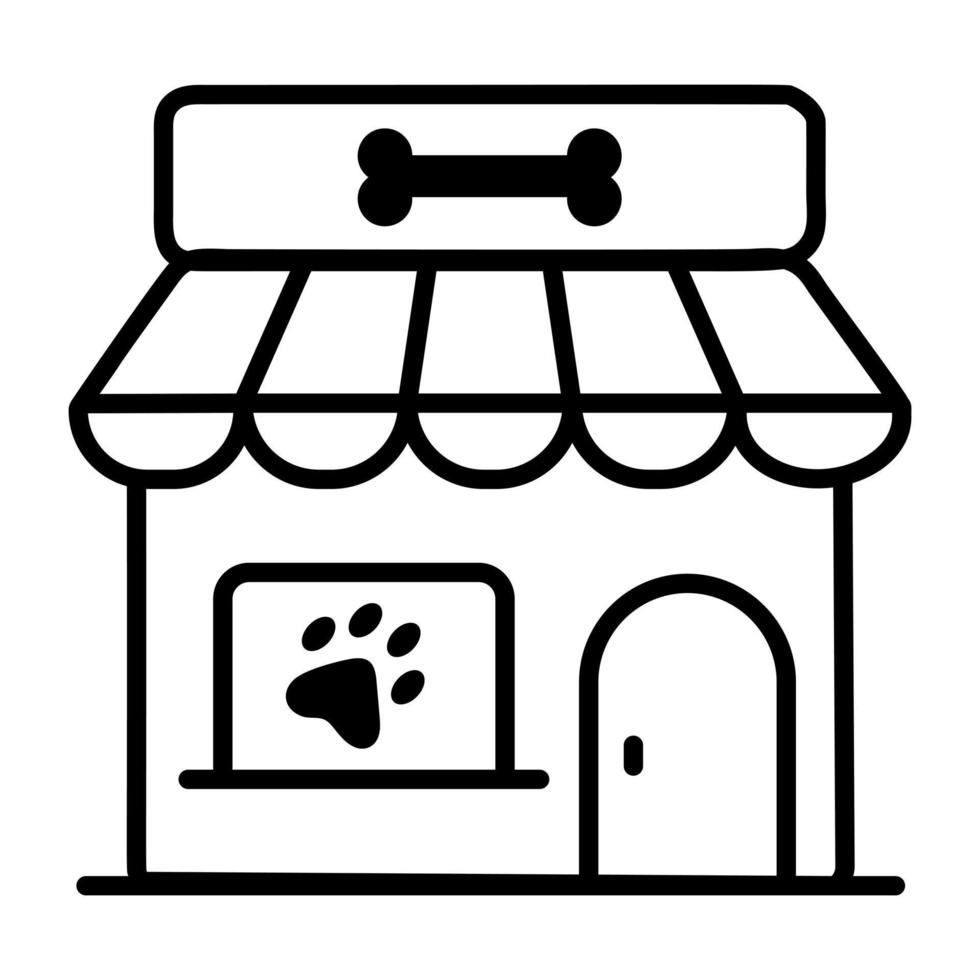 tienda de mascotas de moda vector