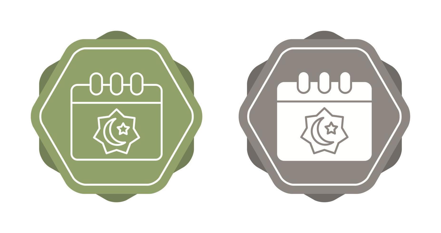 Islamic Calendar Vector Icon