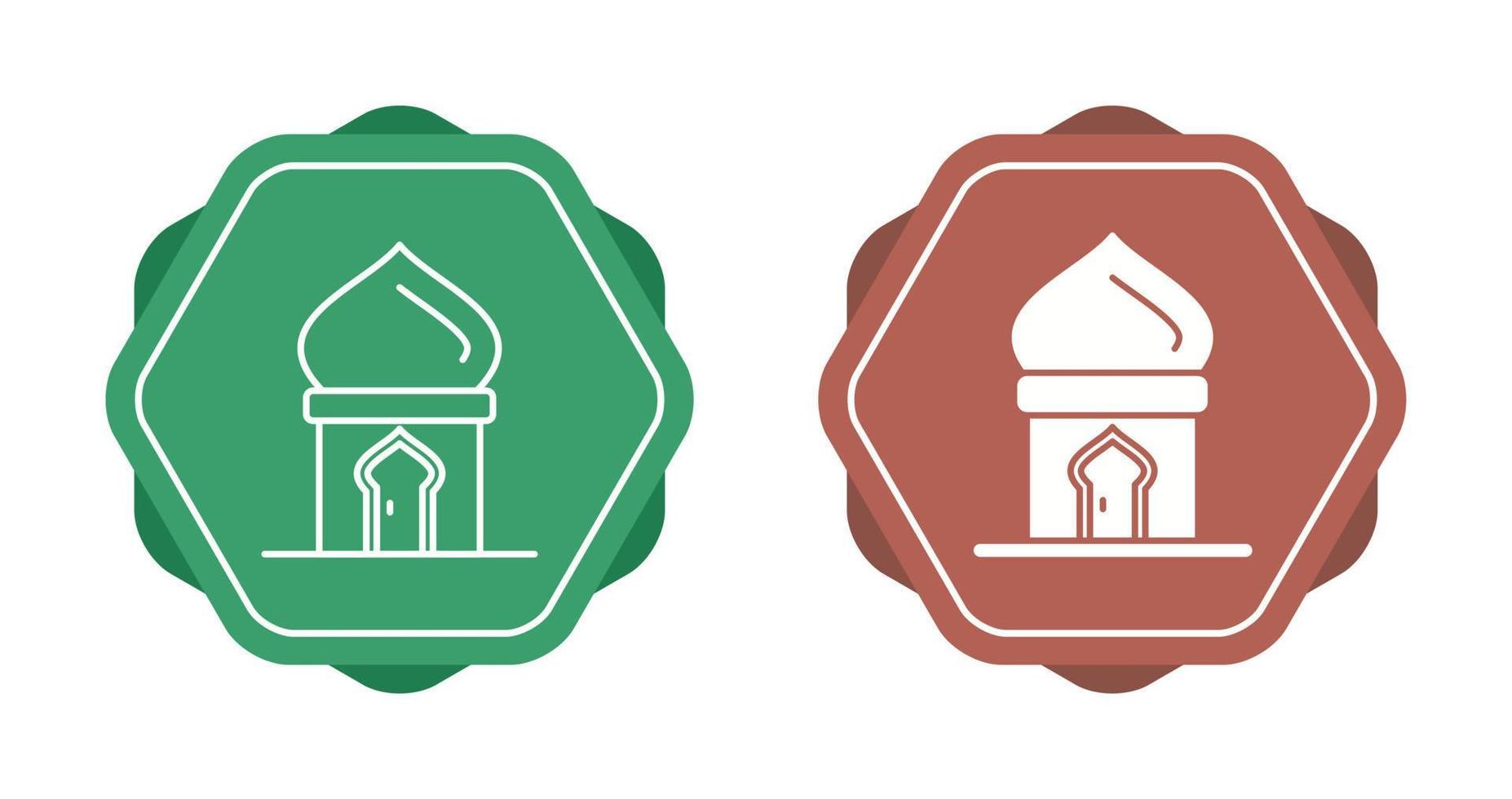 icono de vector de puerta masjid