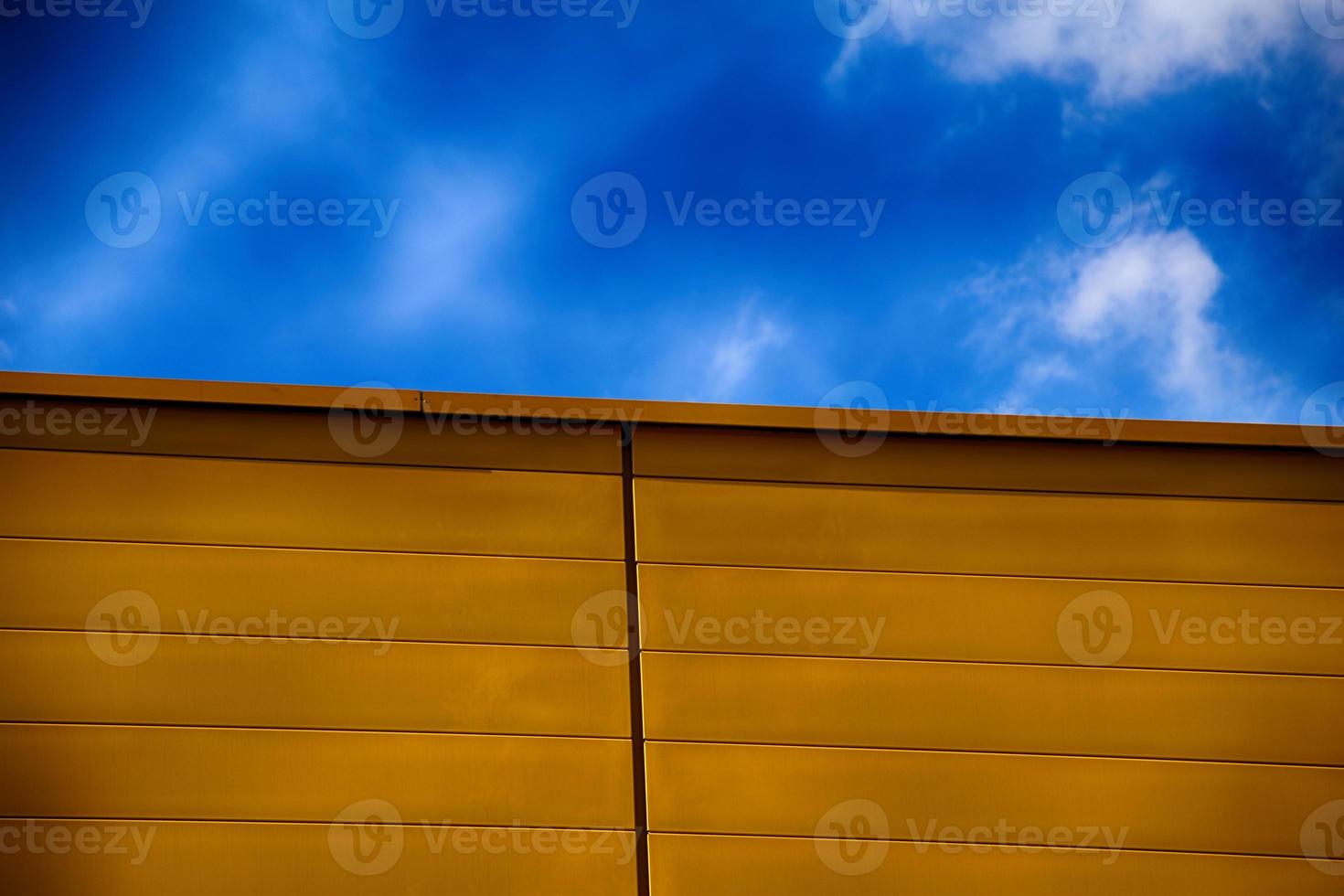 elegant building on a blue sky background modern architecture photo