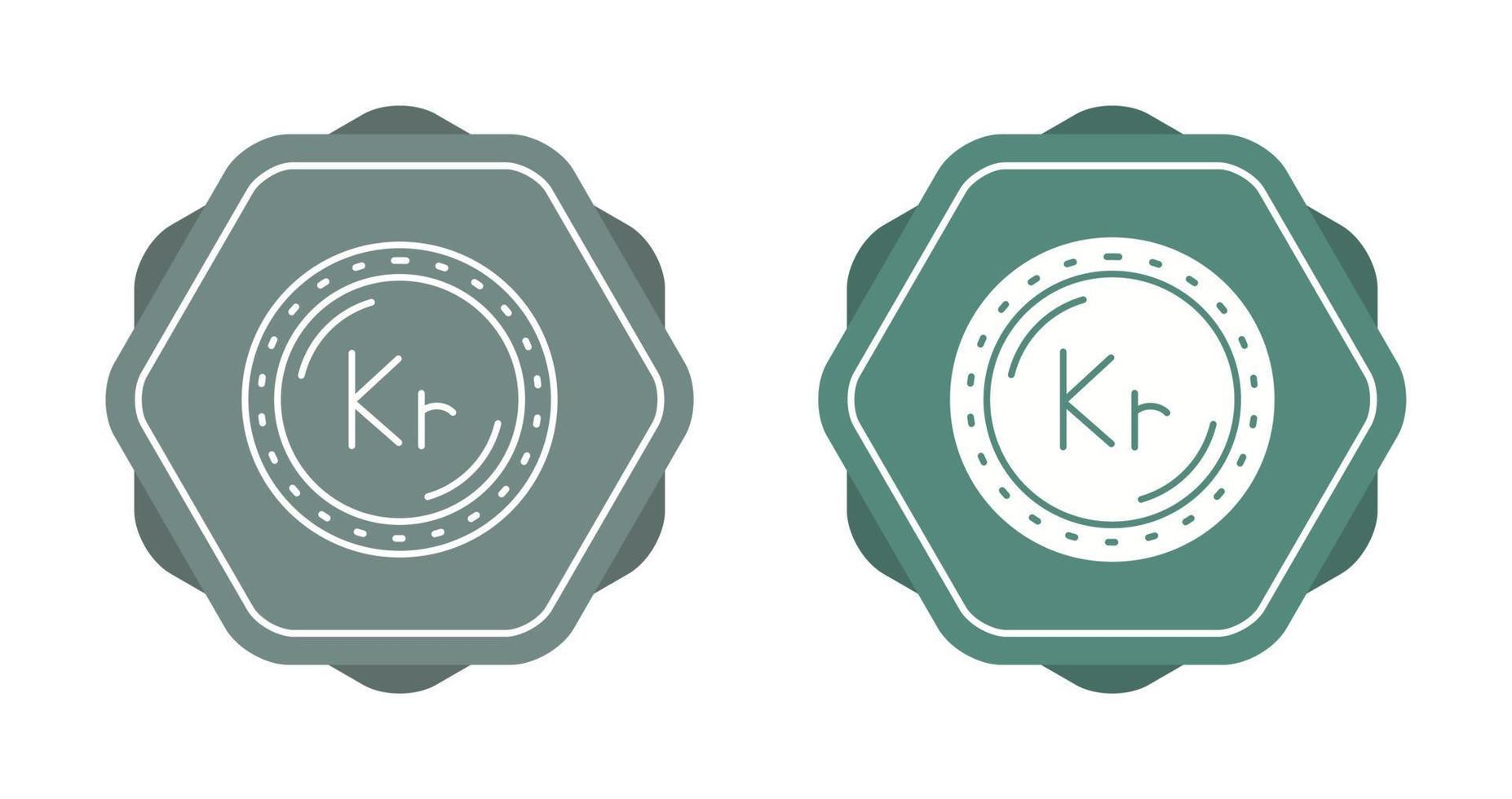 Krone Currency Vector Icon