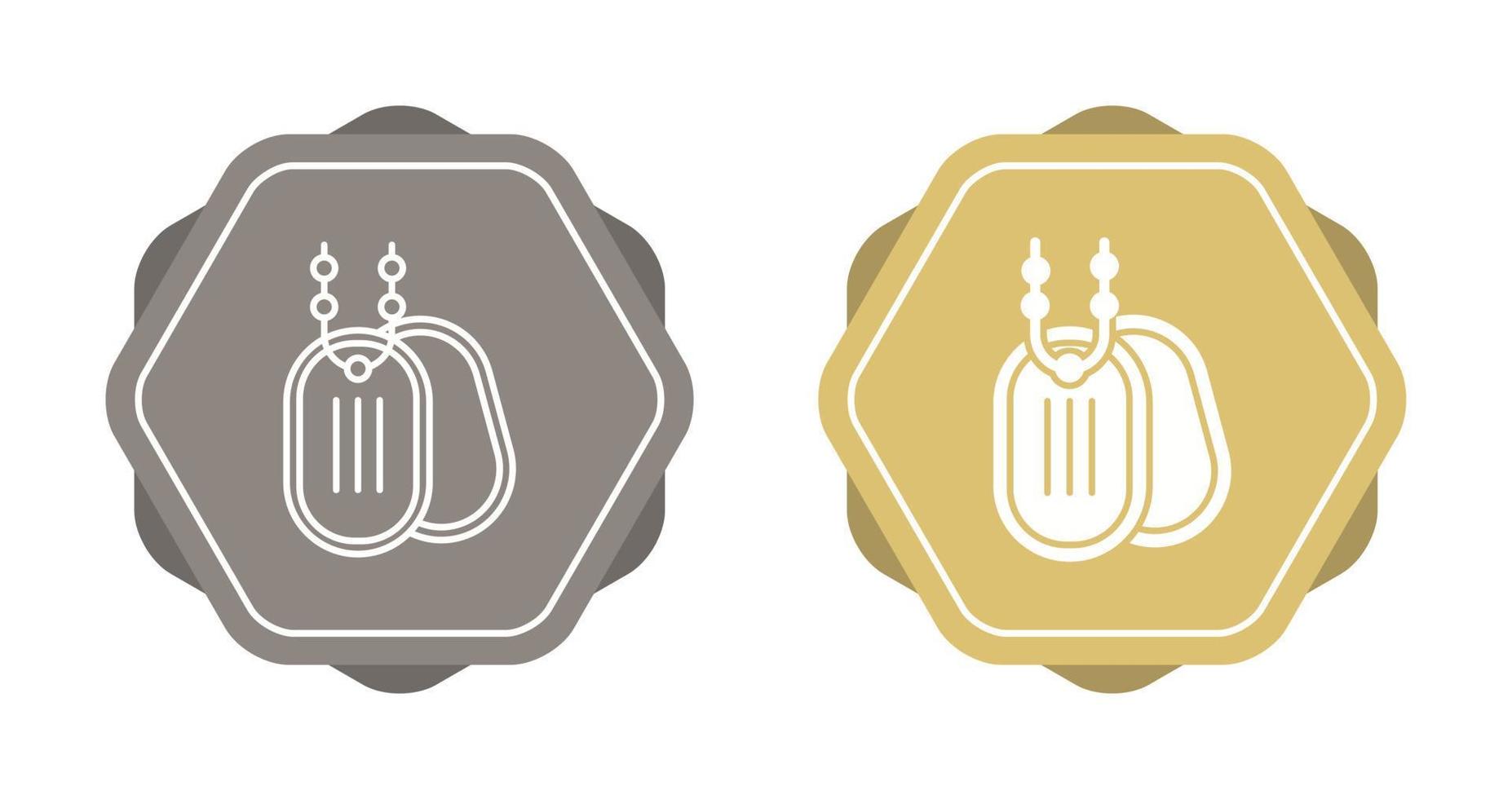 Army Dog Tag Vector Icon