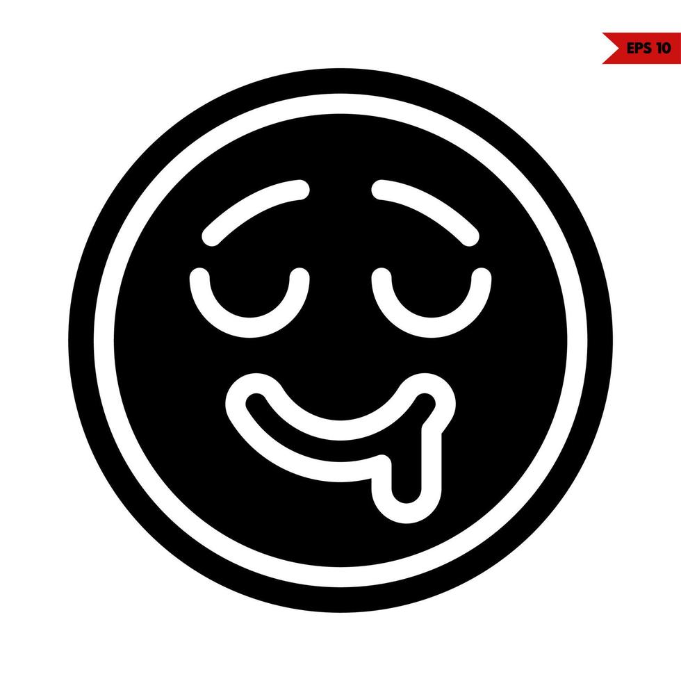 emoticon glyph icon vector