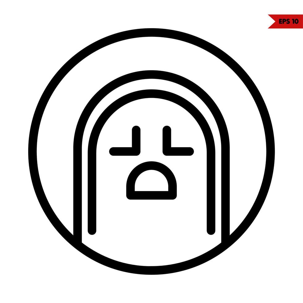 emoticon line icon vector
