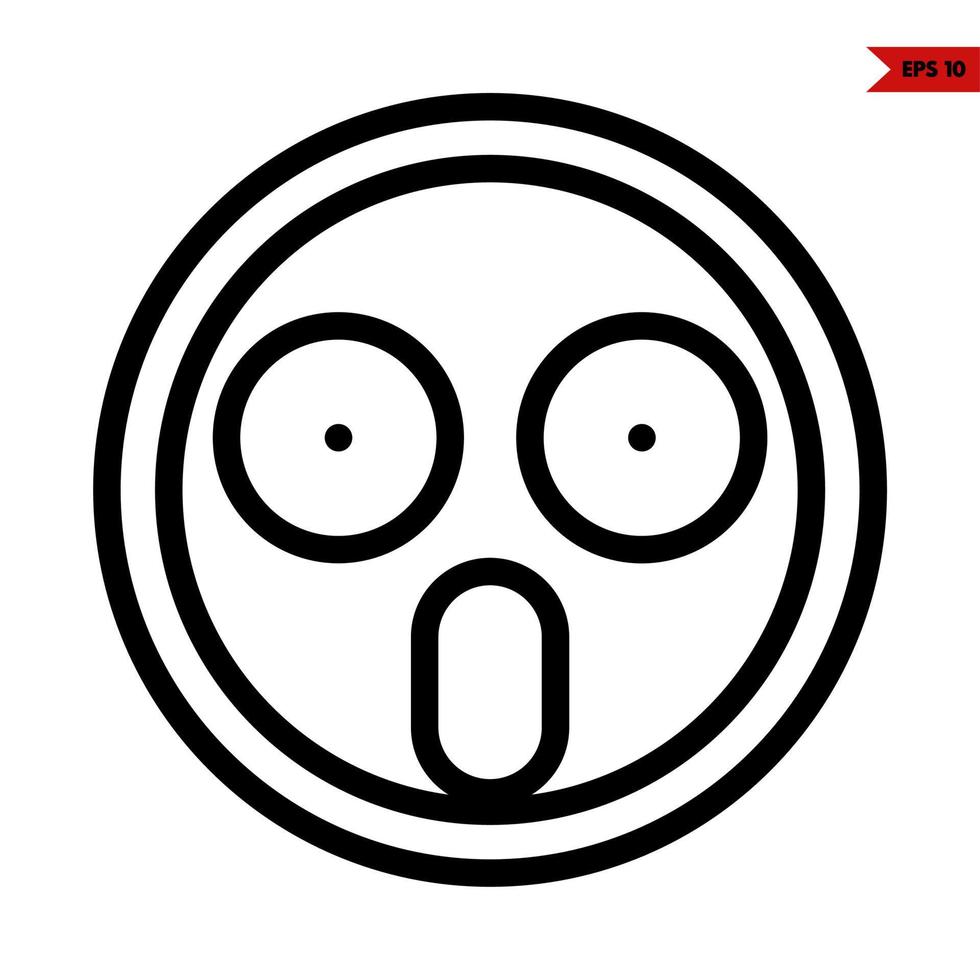 emoticon line icon vector