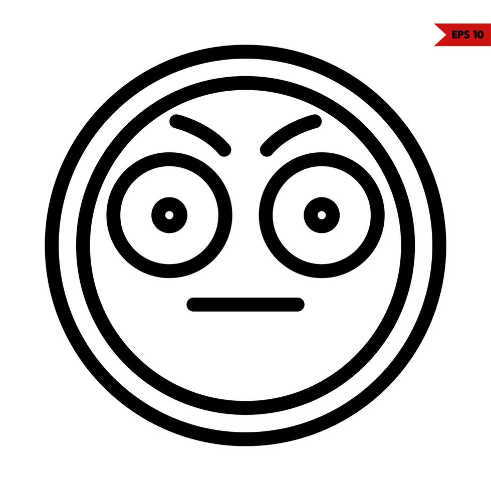 emoticon line icon vector