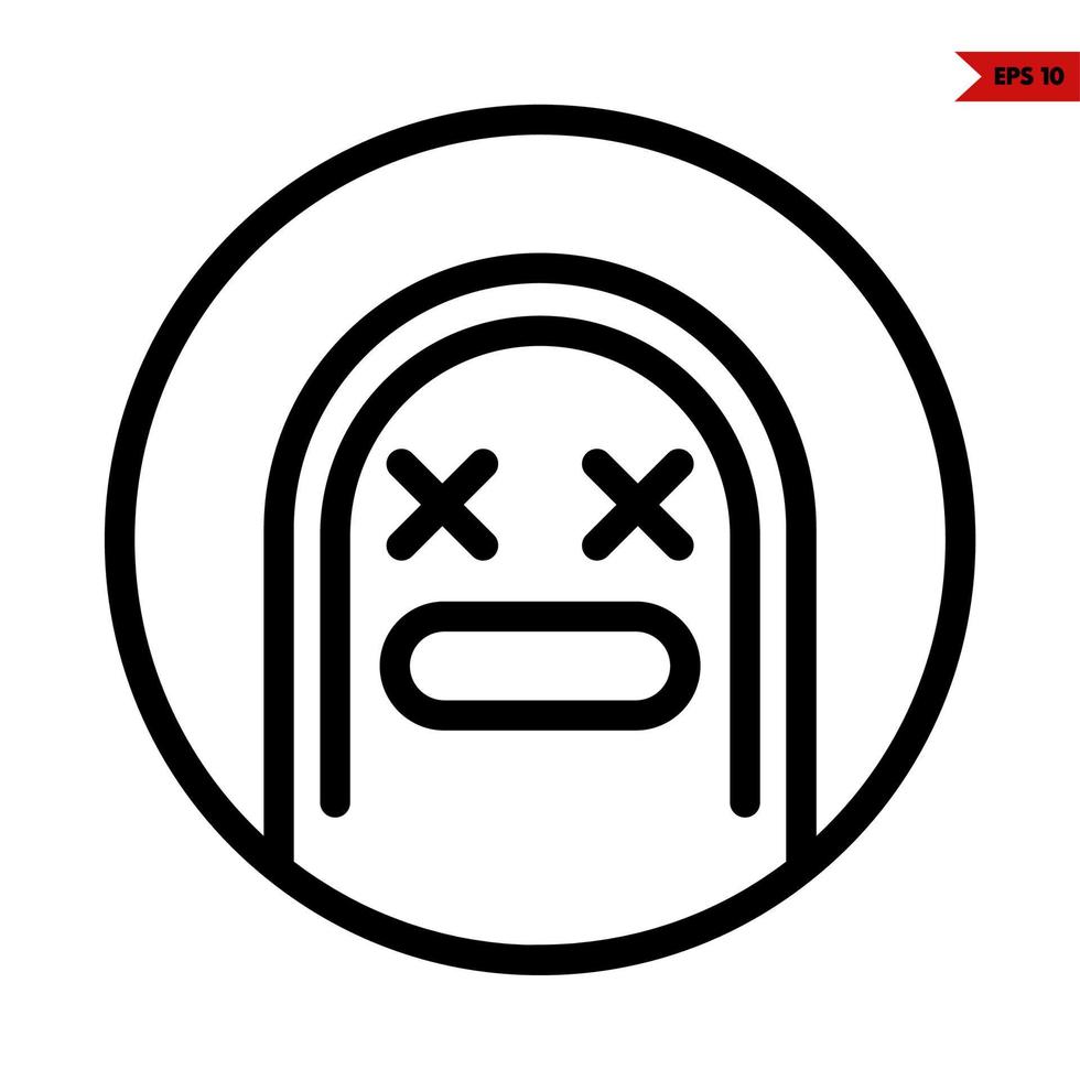 emoticon line icon vector
