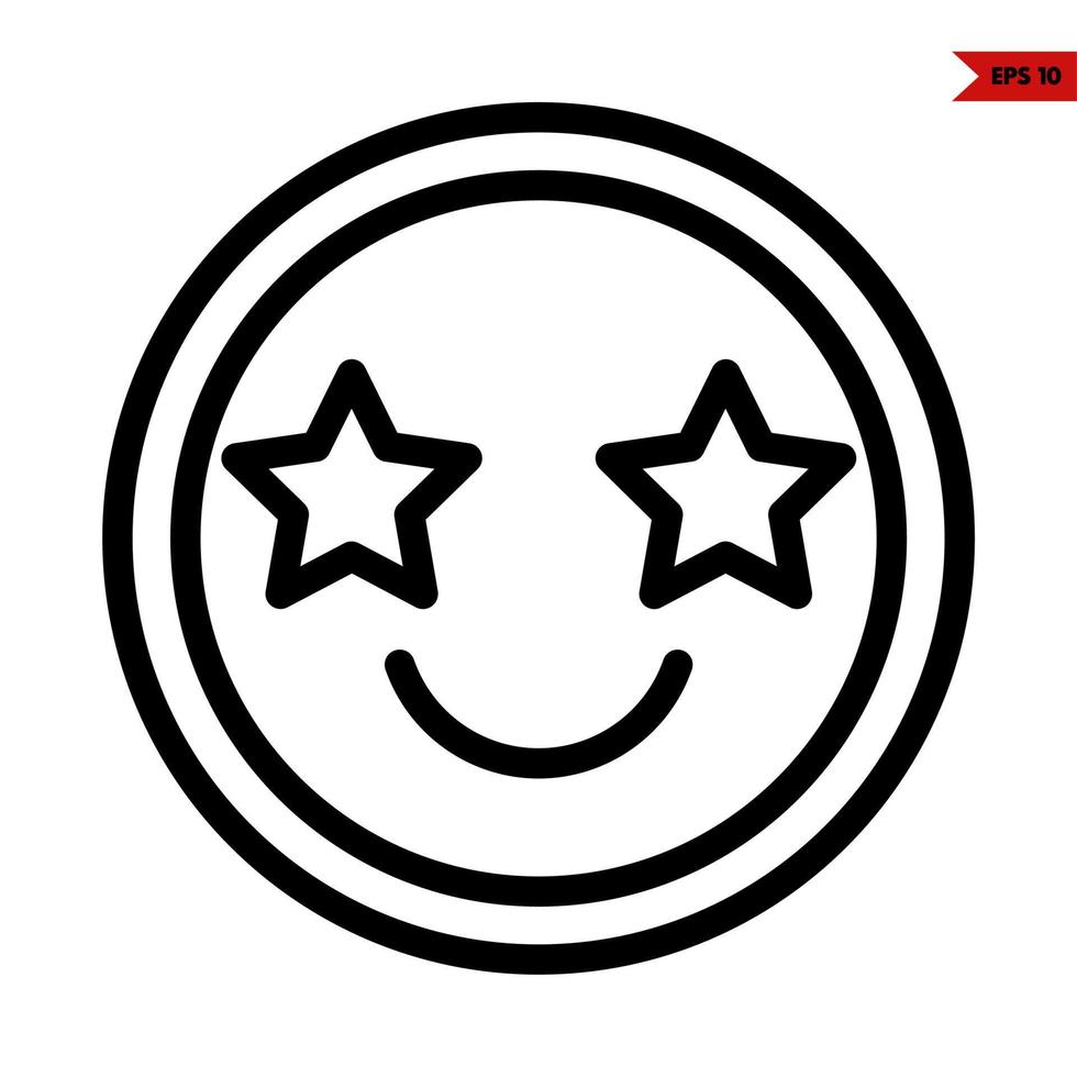 emoticon line icon vector