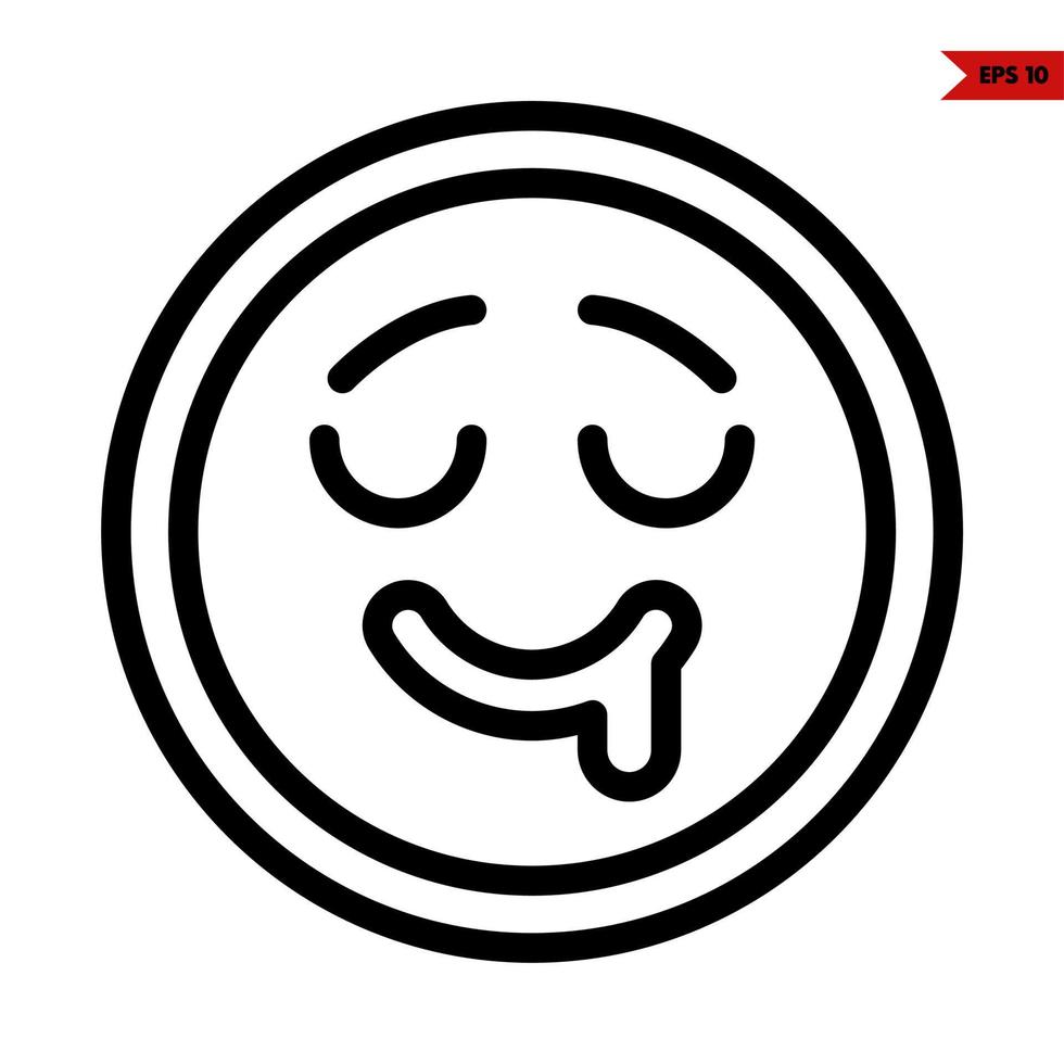 emoticon line icon vector
