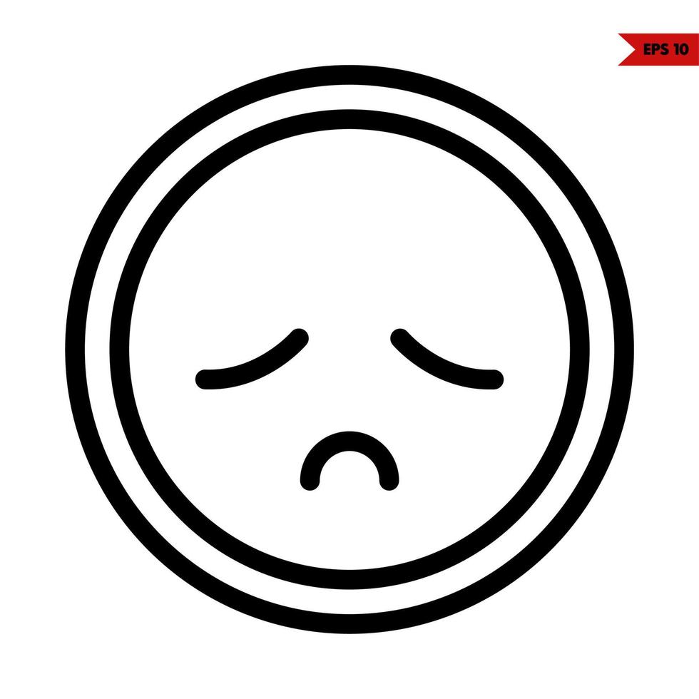 emoticon line icon vector