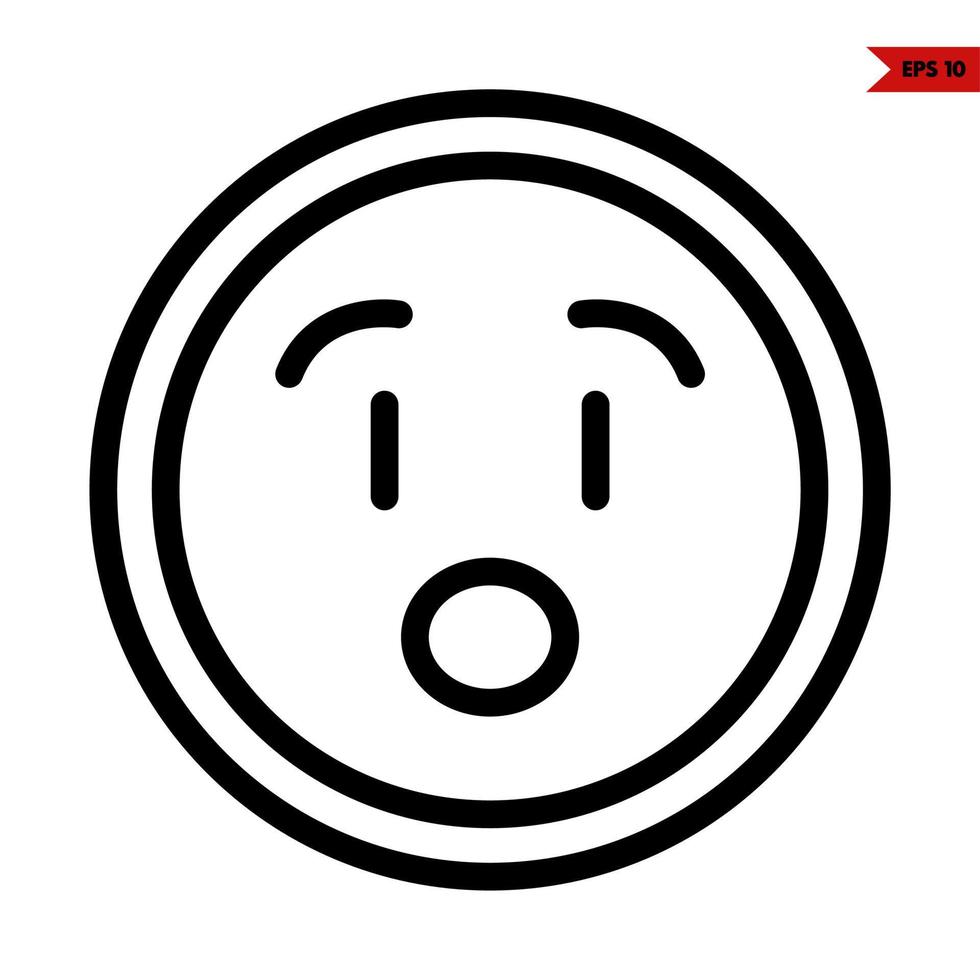 emoticon line icon vector