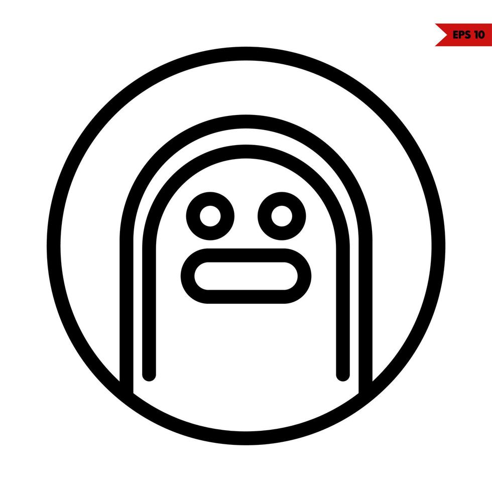 emoticon line icon vector