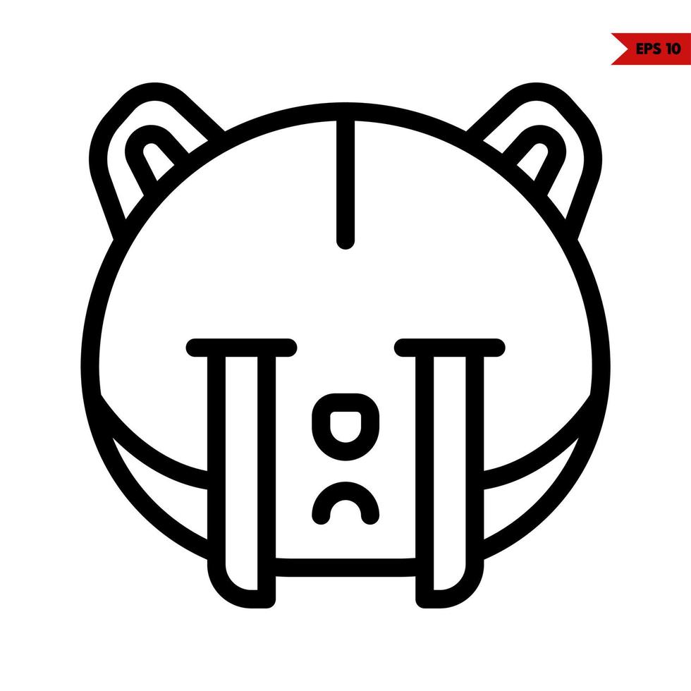 emoticon line icon vector