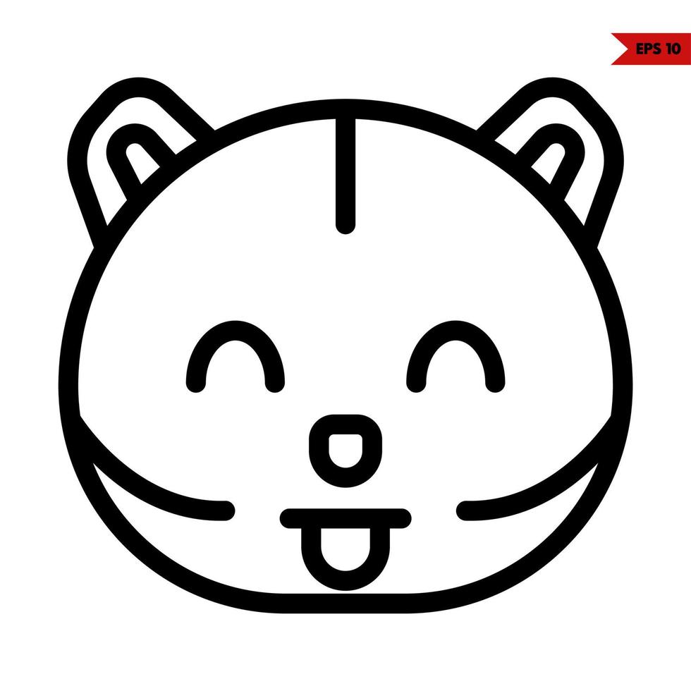 emoticon line icon vector