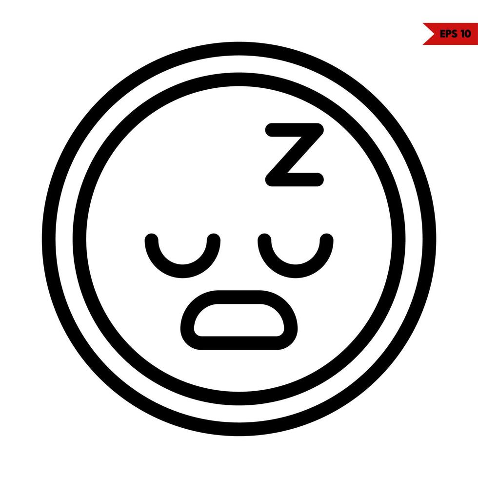 emoticon line icon vector