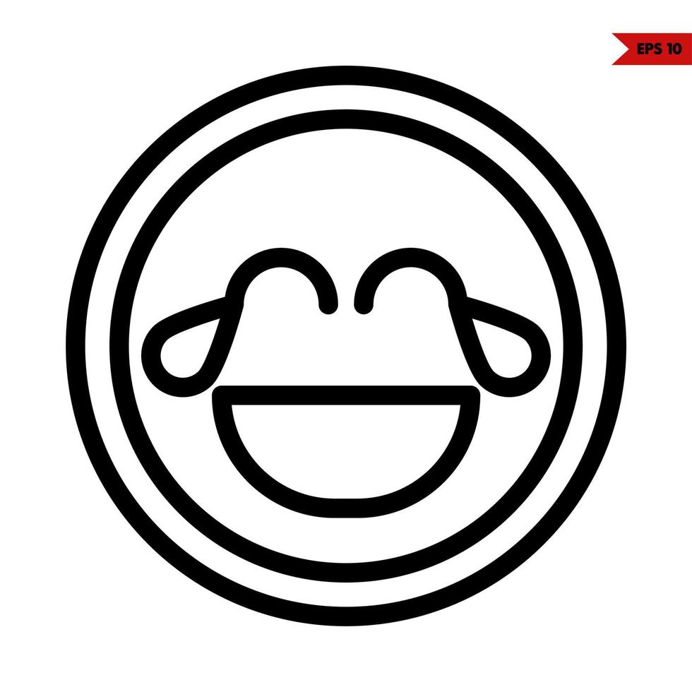 emoticon line icon vector